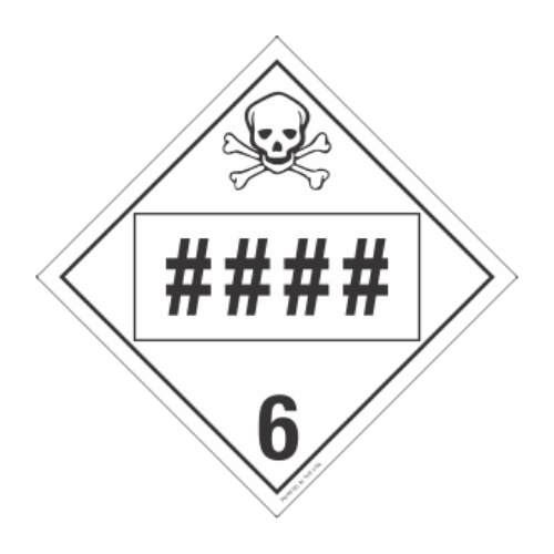 Plaque TMD | Classe 6.1 | Matières toxiques | 10.75" x 10.75"