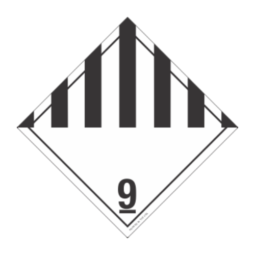 Plaque TMD | Classe 9 |  matières ou organismes divers | 10.75" x 10.75"