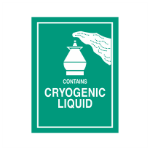 Étiquette TMD | Liquide cryogénique | 3" x 4.125" | Vinyle