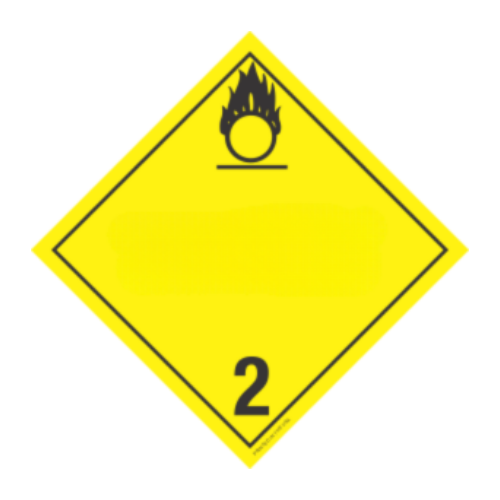 Étiquette TMD | Classe 2.2 (5.1) | Gaz comburants | 4" x 5.25"