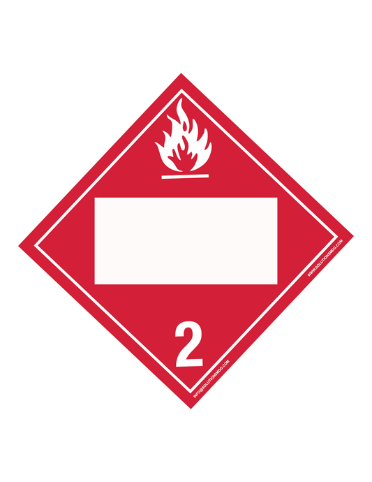 pancarte TMD, carton, classe 2.1 gaz inflammable, 10.75" x 10.75"